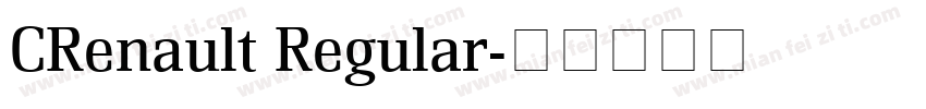 CRenault Regular字体转换